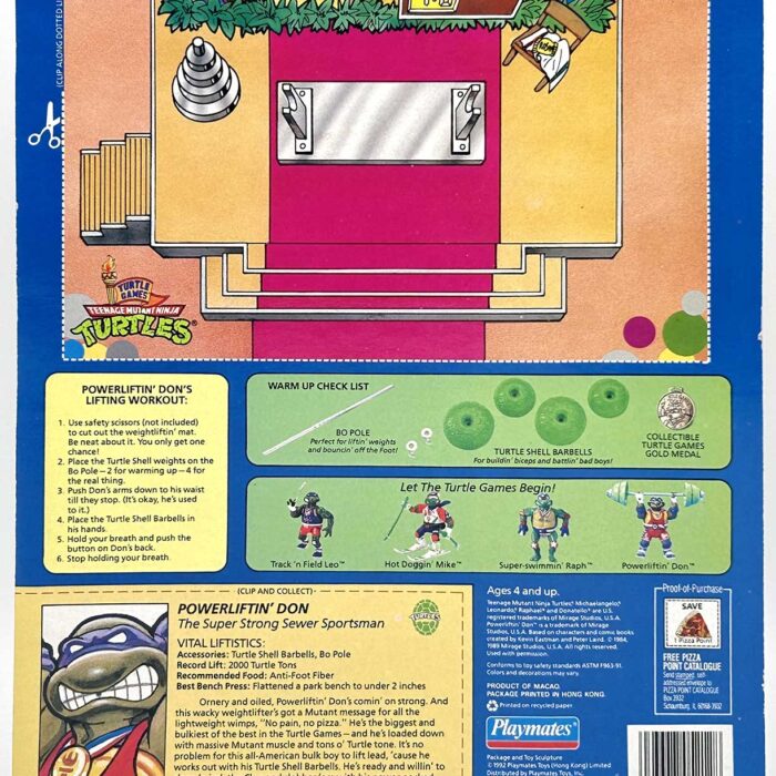 1992 Powerliftin’ Don with Hologram COA Signed by Kevin Eastman with Remarque