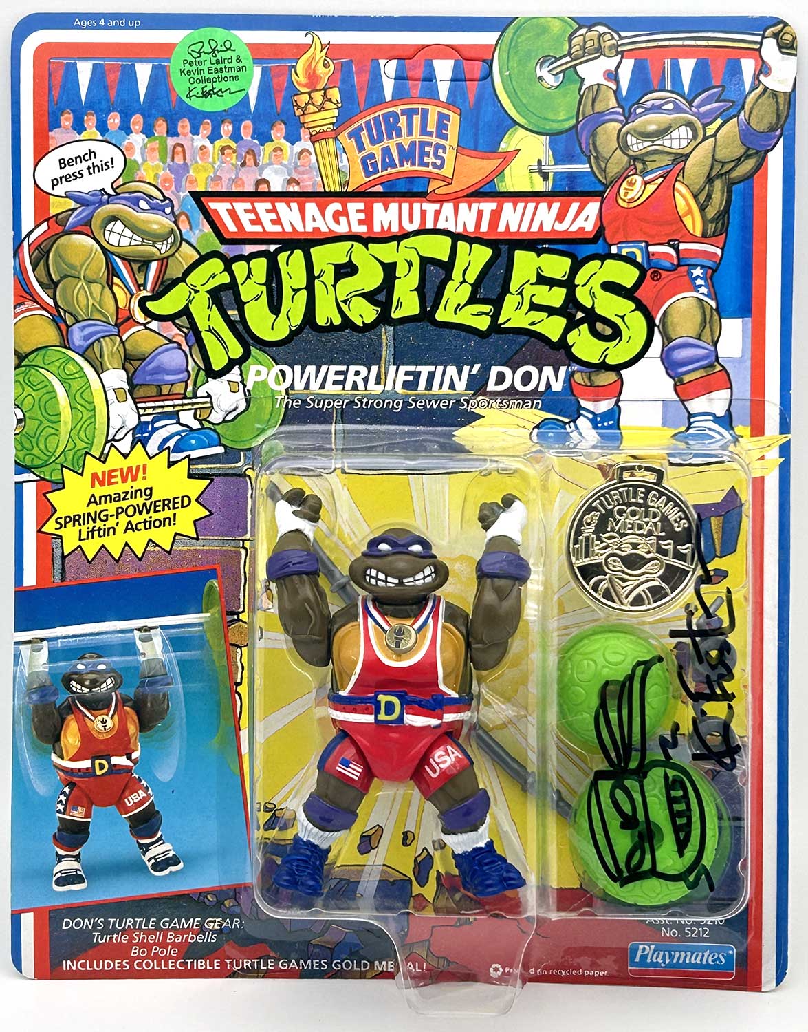1992 Powerliftin' Don with Hologram COA Signed by Kevin Eastman with Remarque