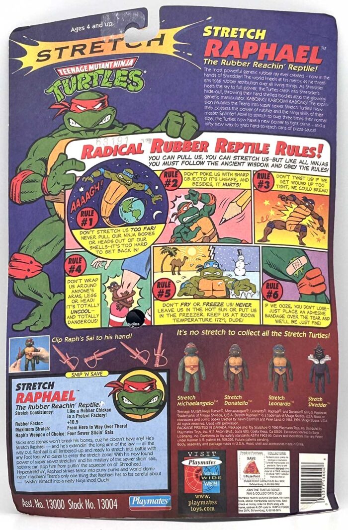 1997 Stretch Raphael with Hologram COA and Signed with Remarque by Kevin Eastman