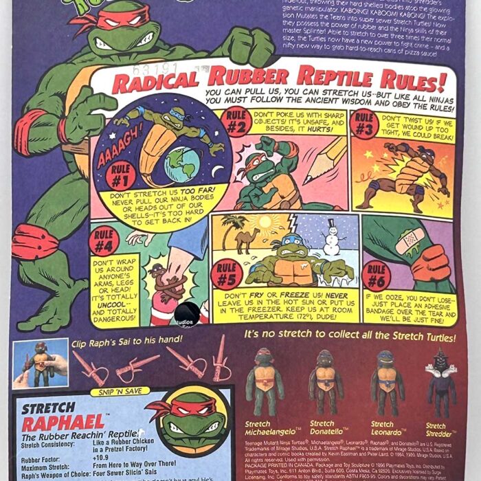 1997 Stretch Raphael with Hologram COA and Signed with Remarque by Kevin Eastman