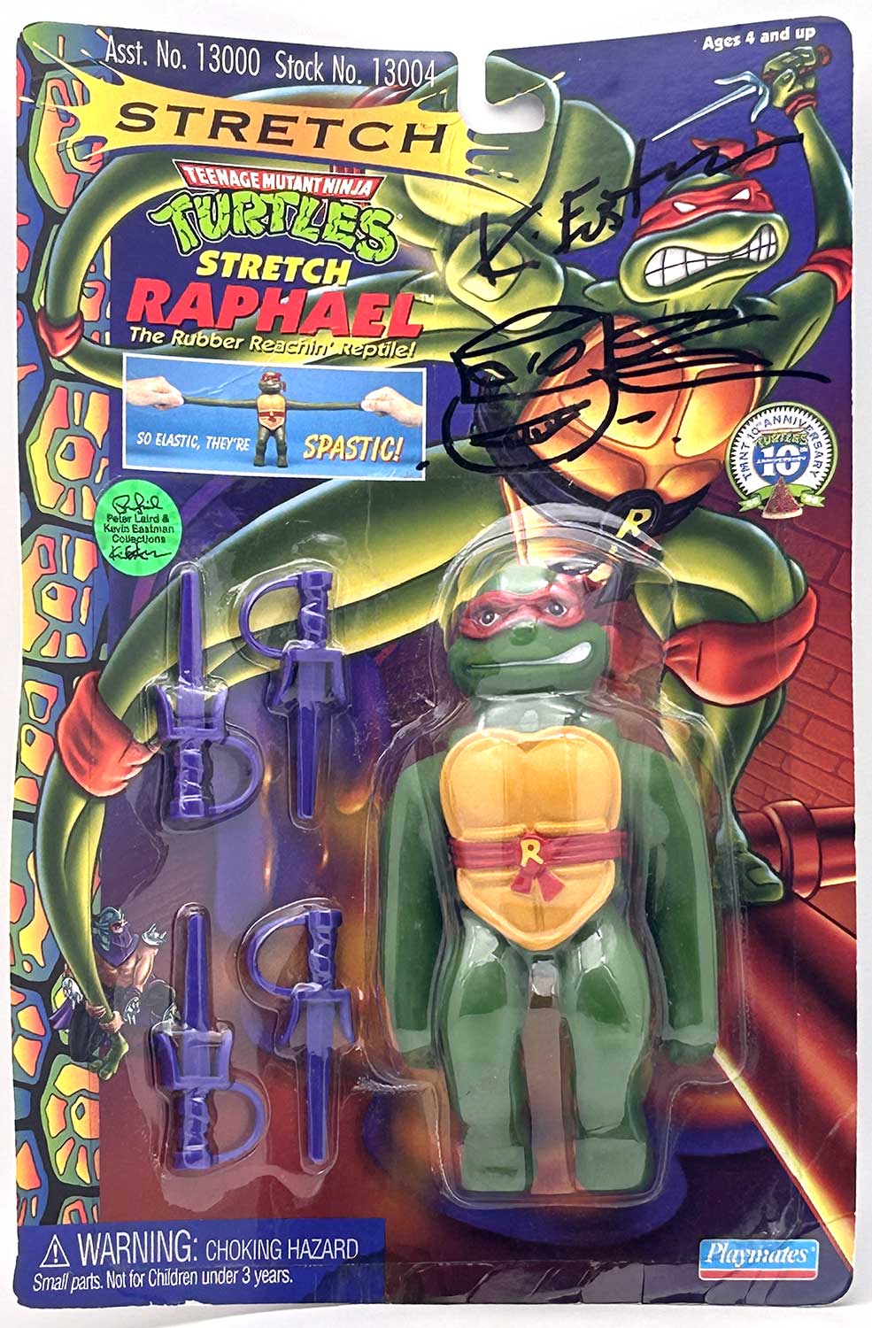 1997 Stretch Raphael with Hologram COA and Signed with Remarque by Kevin Eastman