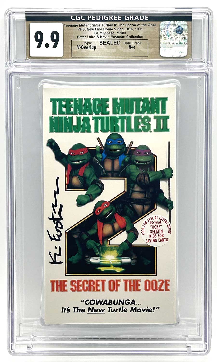 TMNT Movie 2: The Secret of the Ooze  1991 VHS CGC Pedigree Grade 9.9