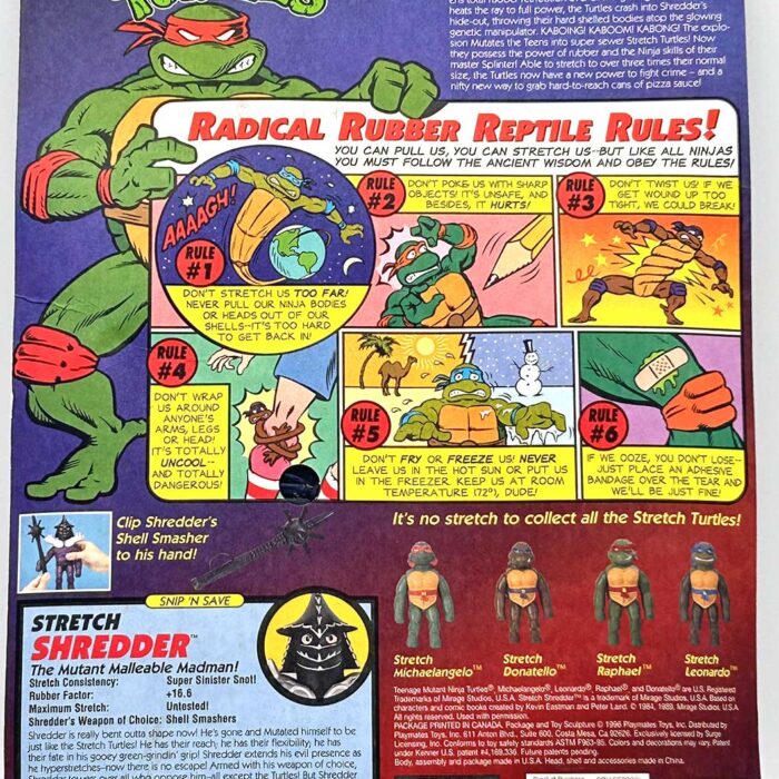 1997 Stretch Shredder with Hologram COA and Signed with Remarque by Kevin Eastman