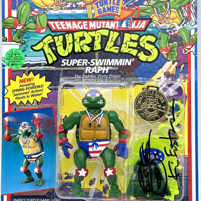 1992 Super-Swimmin’ Raph with Hologram COA Signed by Kevin Eastman with Remarque