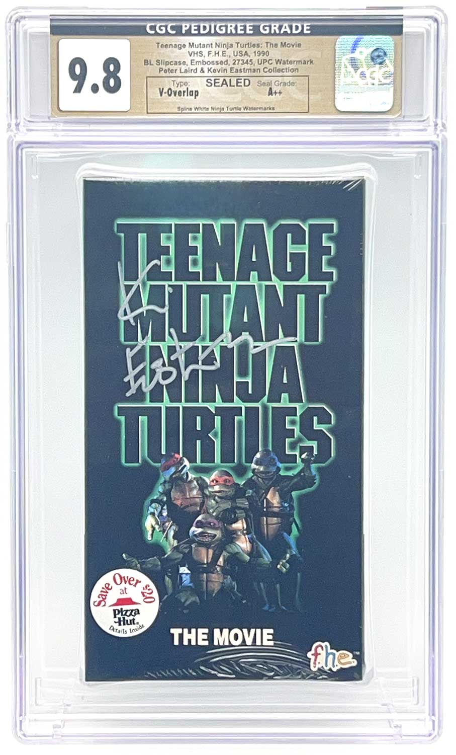 TMNT  The Movie VHS 1990 CGC Pedigree Collection Grade 9.8 Signed