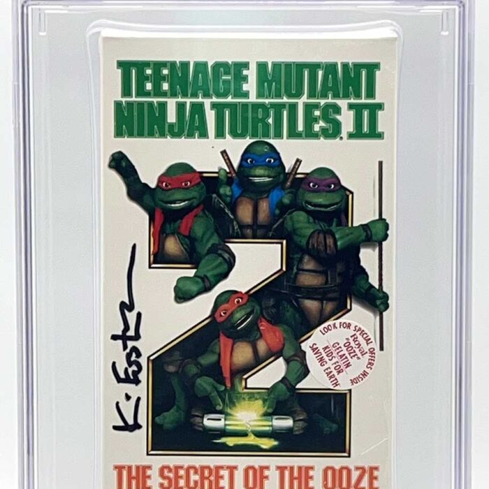 TMNT Movie 2: The Secret of the Ooze  1991 VHS CGC Pedigree Grade 9.6 SIGNED