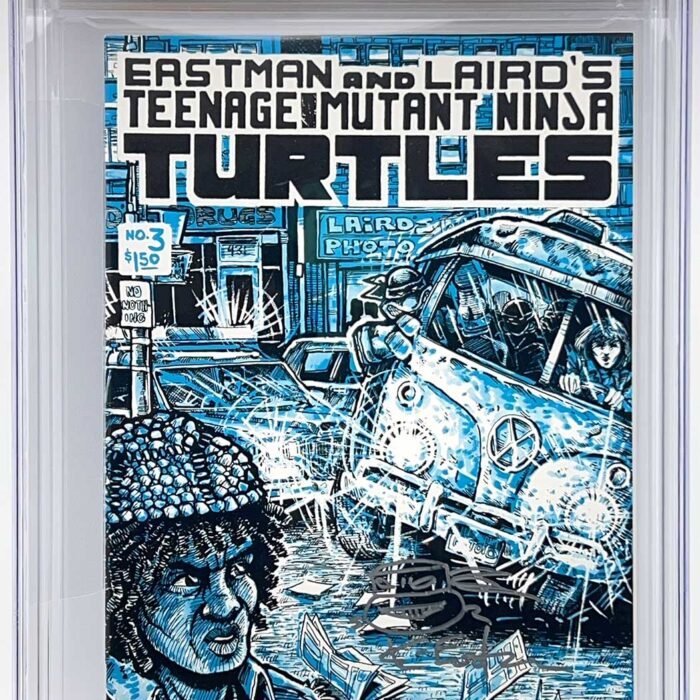 TMNT Book 3 CGC Signature Series 9.4 Signed with Gorgeous Remarque in popping silver ink