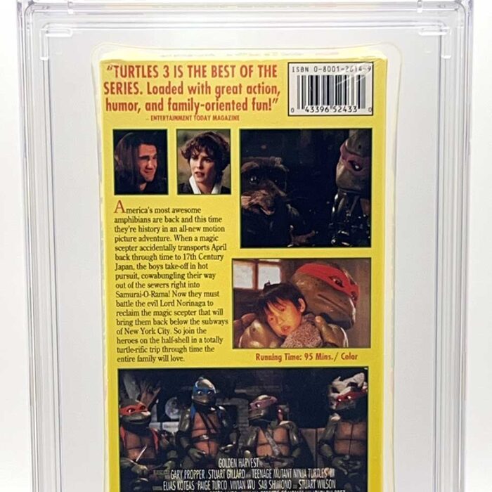 TMNT Movie III VHS CGC Pedigree Grade 9.4 SIGNED