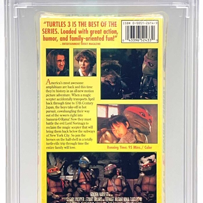 TMNT Movie III VHS CGC Pedigree Grade 9.6 SIGNED
