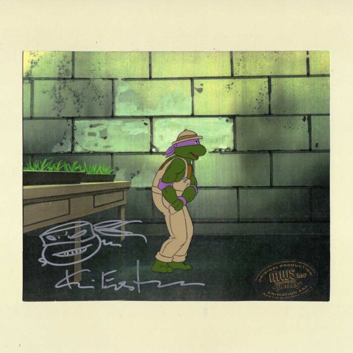 Donatello Original Production Animation Art – SIGNED with a Headsketch Remarque