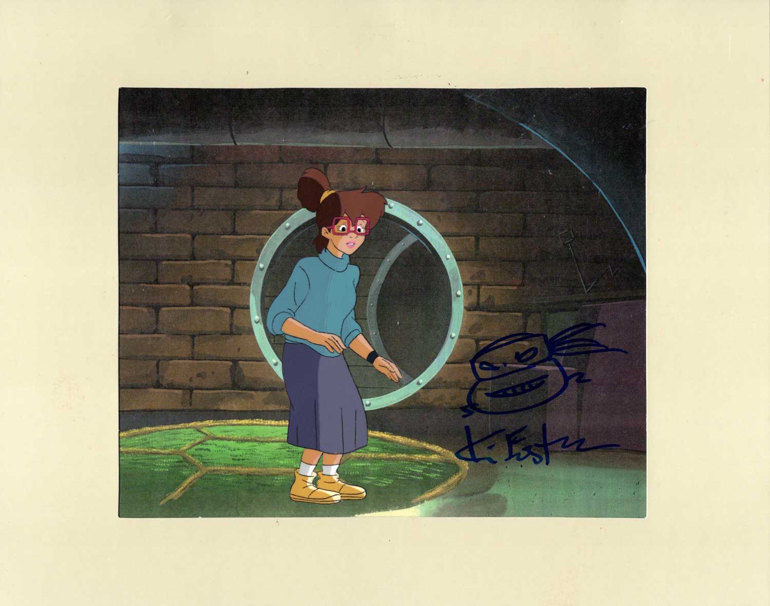 Irma Original Production Animation Art - SIGNED with a Headsketch Remarque