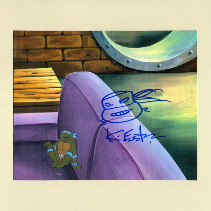 Leonardo Original Production Animation Art – SIGNED with a Headsketch Remarque