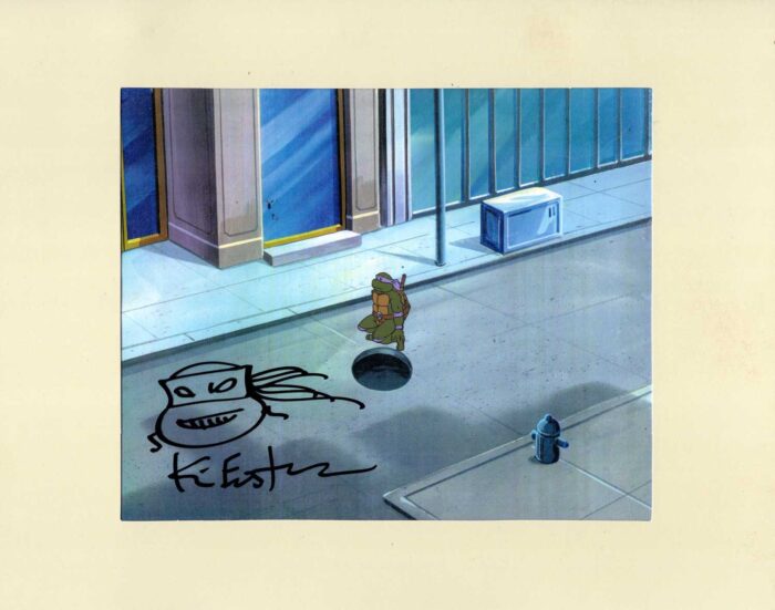 Donatello Original Production Animation Art – SIGNED with a Headsketch Remarque