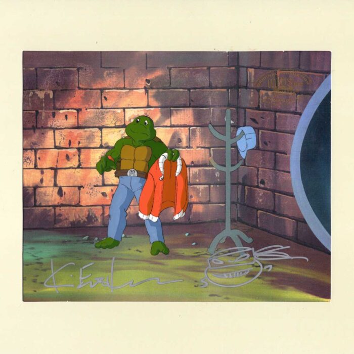 Mikey Original Production Animation Art – SIGNED with a Headsketch Remarque