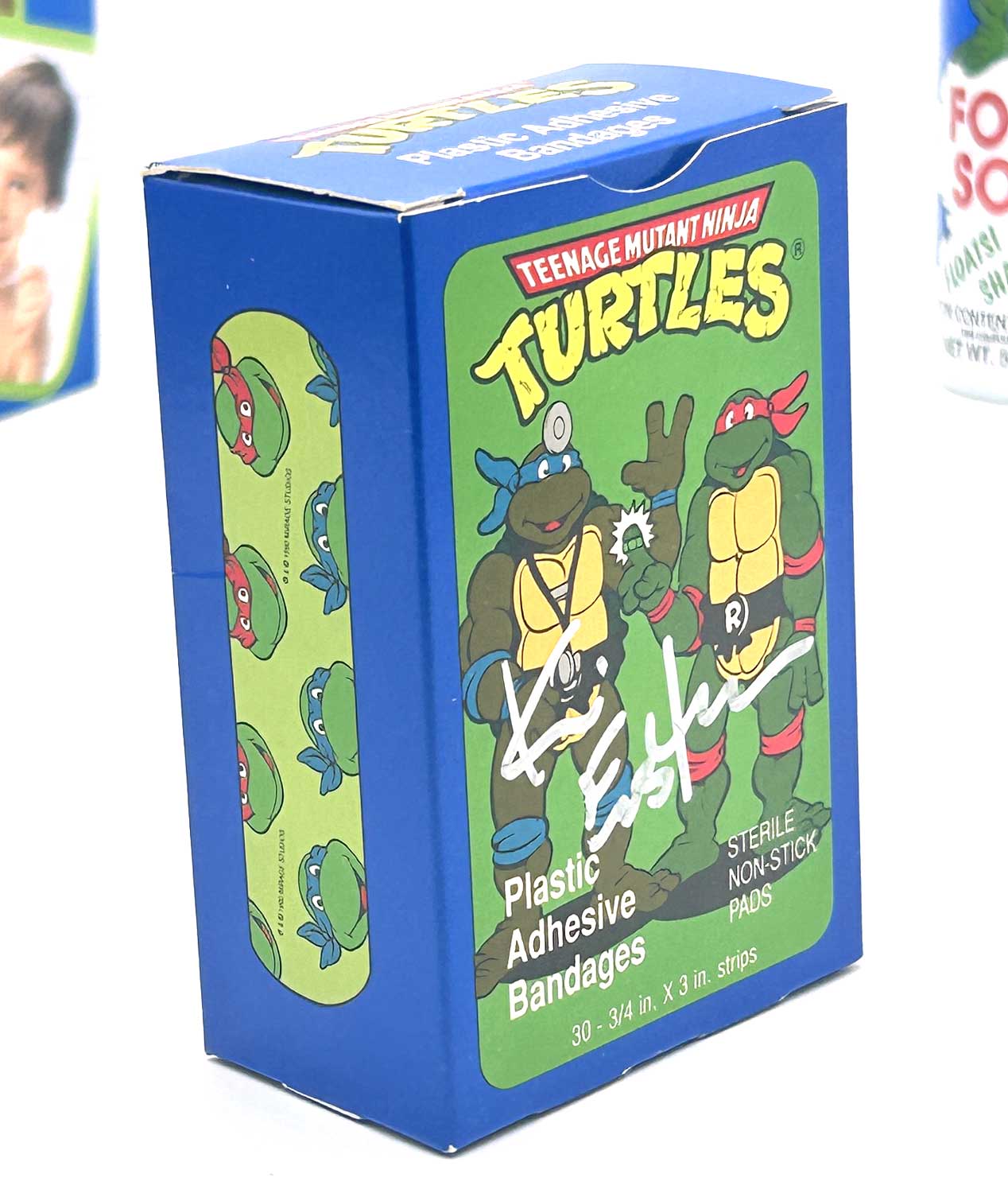 TMNT 1989 Play Shaving Kit Bundle with Signatures a Head Sketch and JSA Labels - Image 11