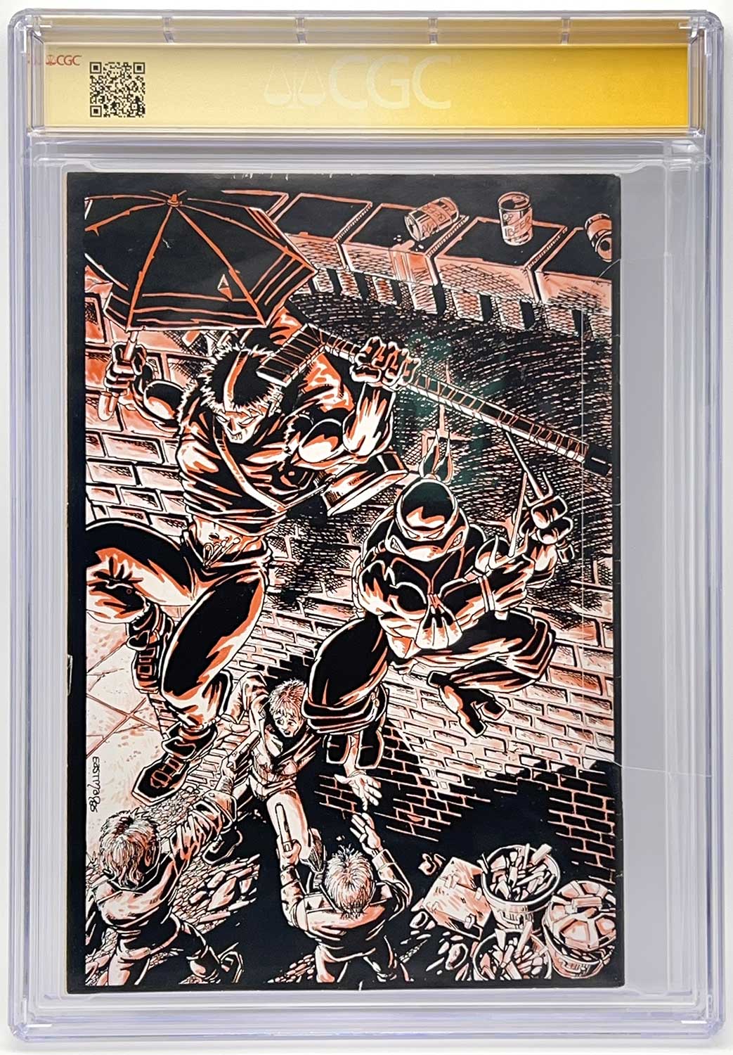 TMNT Raphael #1 CGC Graded 6.5 Signed with a Casey Jones head sketch - Cowabunga!!! - Image 2