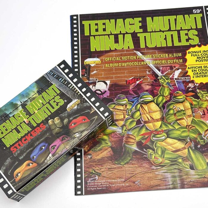 1990 Official Motion Picture Sticker Album AND Unopened Retailer Stickers Display Box