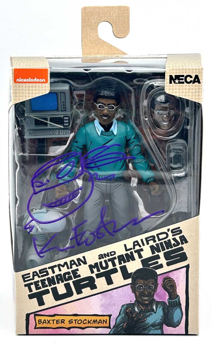 TMNT (Mirage Comics) BAXTER  – Eastman Designed with Signed with a stunning purple head sketch remarque, Signed COA and more …