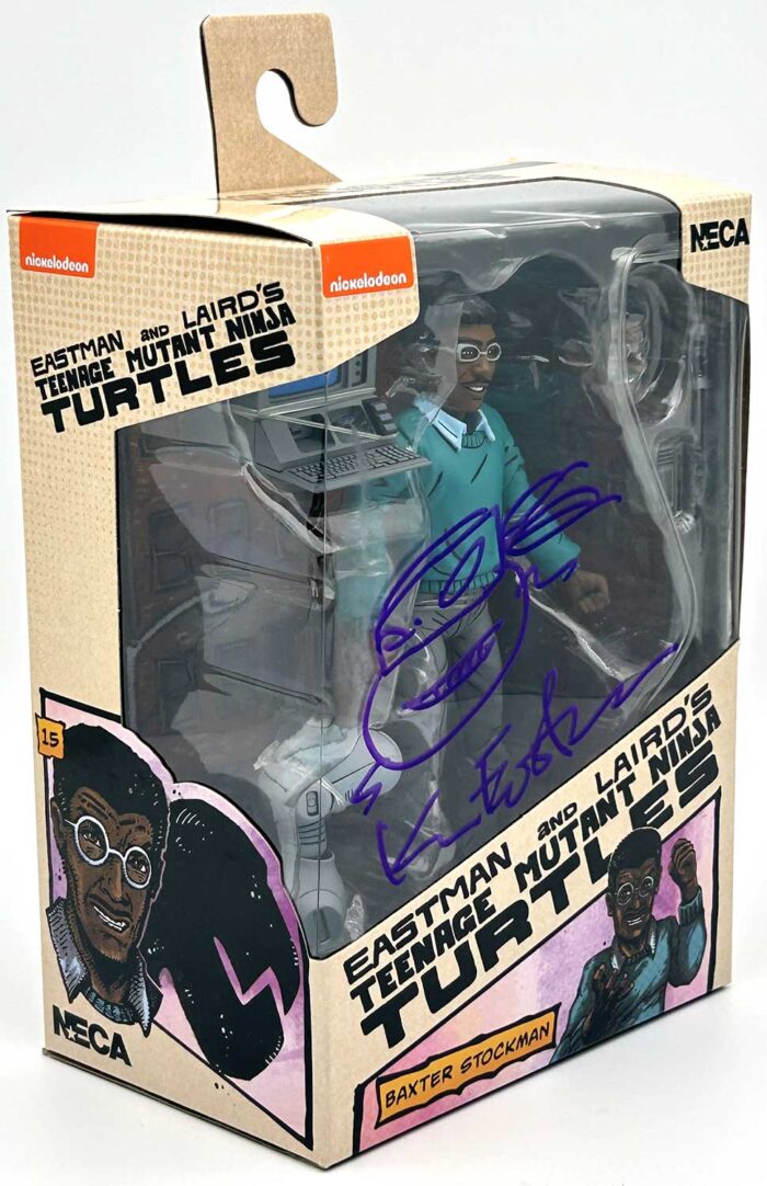 TMNT (Mirage Comics) BAXTER  – Eastman Designed with Signed with a stunning purple head sketch remarque, Signed COA and more …
