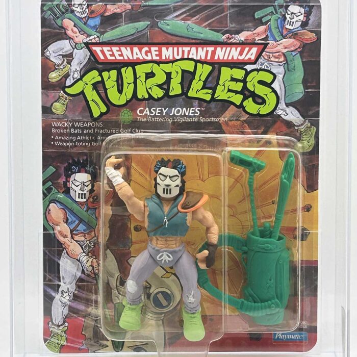 1989 Playmates TMNT Casey Jones 19 Back On An Unpunched Card with Laird/Eastman Pedigree AFA 85 Near Mint+