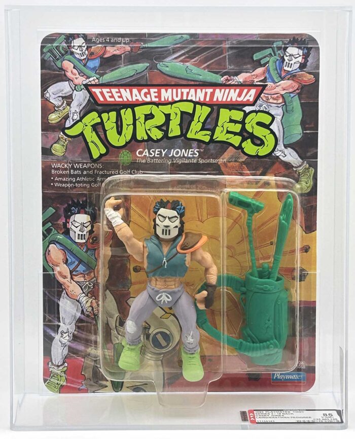 1989 Playmates TMNT Casey Jones 19 Back On An Unpunched Card with Laird/Eastman Pedigree AFA 85 Near Mint+