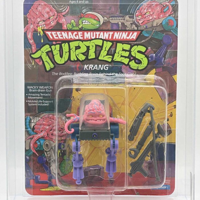 1989 Playmates TMNT Krang 14 Back On An Unpunched Card with Laird/Eastman Pedigree AFA 85 Near Mint+