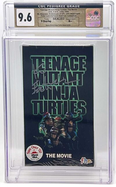 TMNT The Movie VHS 1990 CGC Pedigree Collection Grade 9.6 Signed