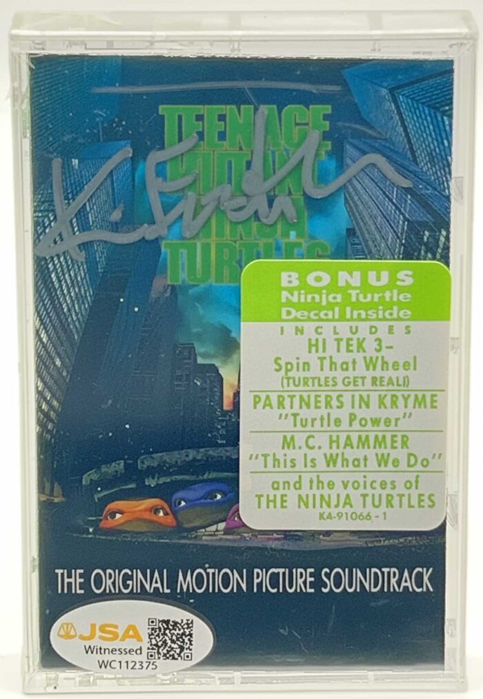 1990 TMNT: The Original Motion Picture Soundtrack Cassette Tape, Eastman Signed JSA Authentication Factory Sealed