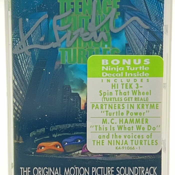 1990 TMNT: The Original Motion Picture Soundtrack Cassette Tape, Eastman Signed JSA Authentication Factory Sealed