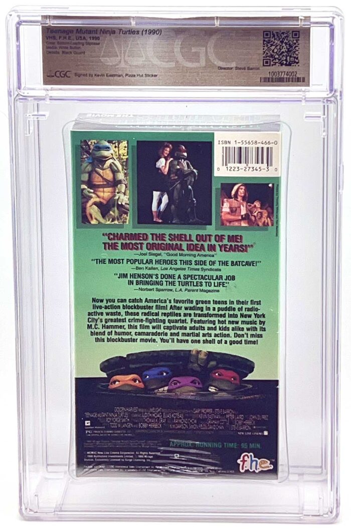 TMNT The Movie VHS 1990 CGC Pedigree Collection Grade 9.6 Signed