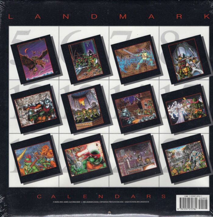 1990 Teenage Mutant Ninja Turtles Calendar  Eastman Signed JSA Authentication Factory Sealed