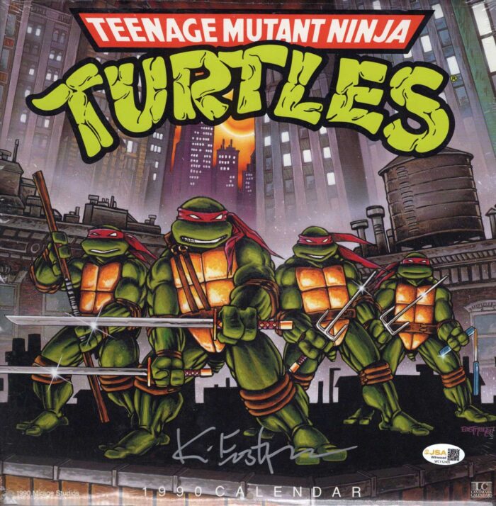 1990 Teenage Mutant Ninja Turtles Calendar  Eastman Signed JSA Authentication Factory Sealed
