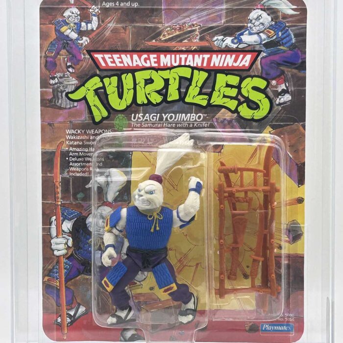 1989 Playmates TMNT Usagi Yojimbo 19 Back On An Unpunched Card with Laird/Eastman Pedigree AFA 85 Near Mint+