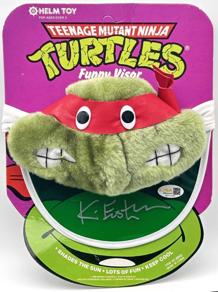 1988 TMNT Funny Raphael Visor Signed with JSA Witness Sticker