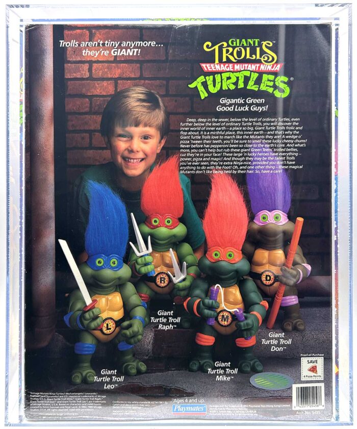 1994 Playmates TMNT Giant Troll Leo with Laird/Eastman Pedigree AFA 80 Near Mint
