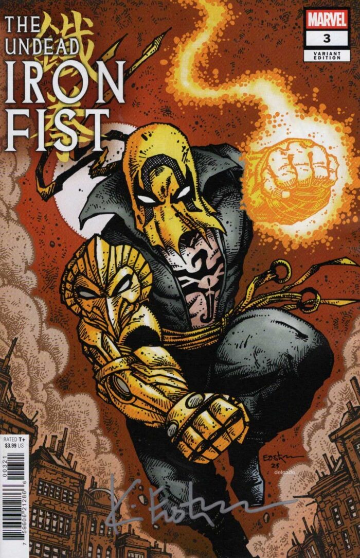 The Undead Iron Fist #3 Kevin Eastman Variant MARVEL Comics SIGNED