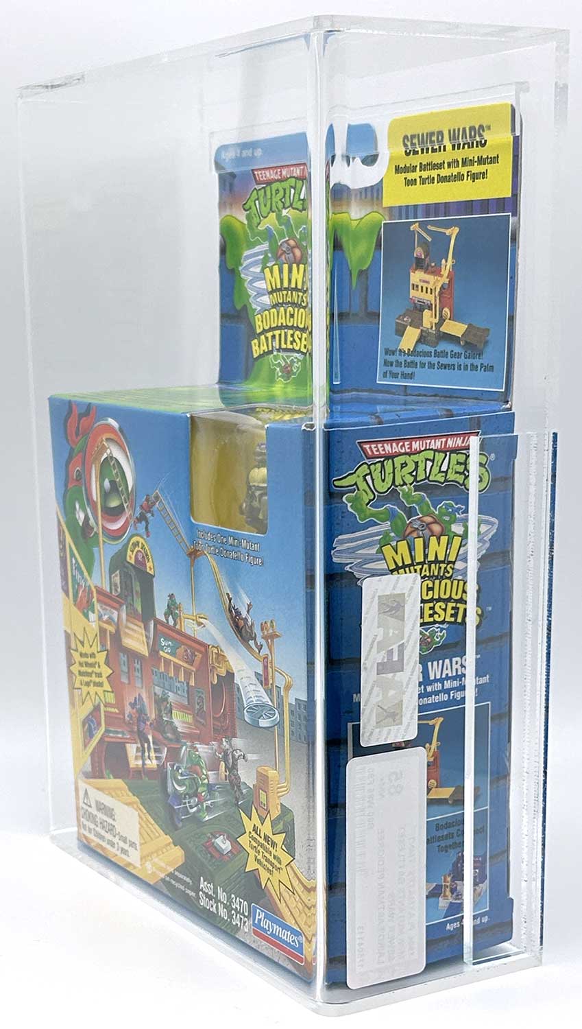 1995 Playmates TMNT Mini Mutants 'Sewer Wars' Bodacious Battleset with Laird/Eastman Pedigree AFA 85 Near Mint+ - Image 3