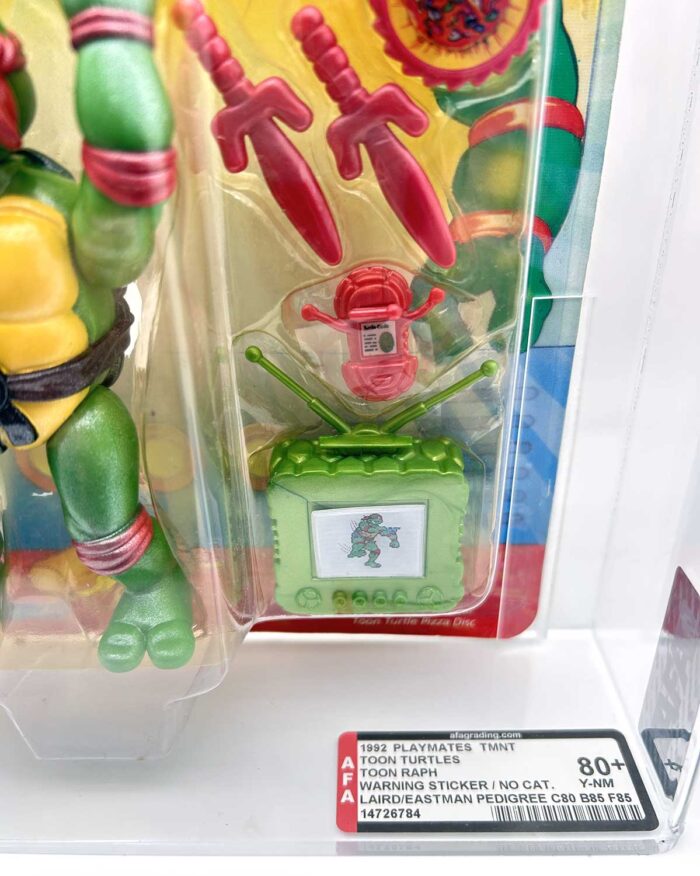 1993 Playmates TMNT Toon Raph On An Unpunched Card with Laird/Eastman Pedigree AFA 80+ Y-Near Mint