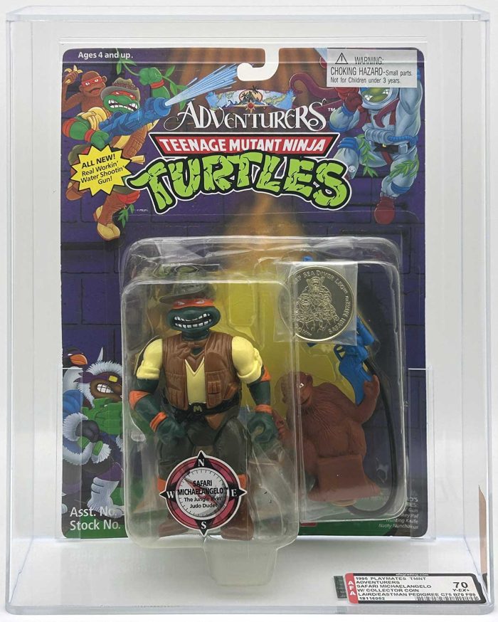 1995 Playmates TMNT Adventures Safari Michaelangelo with Laird/Eastman Pedigree AFA 70 Y-EX+