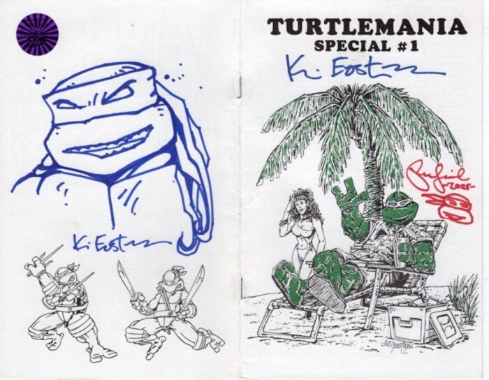 RARE – 1986 Turtlemania Special 1 with 2025 Signature Remarques by BOTH Peter Laird and Kevin Eastman