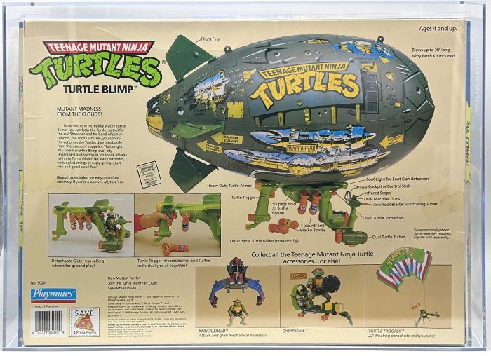 1989 Playmates TMNT Blimp Series 1 with Laird/Eastman Pedigree AFA 70+ EX+