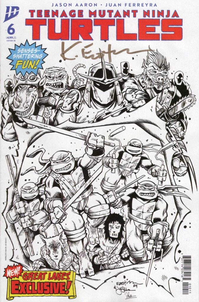 TMNT Issue 6 Great Lakes Comic Con Black and White Cover Variant SIGNED