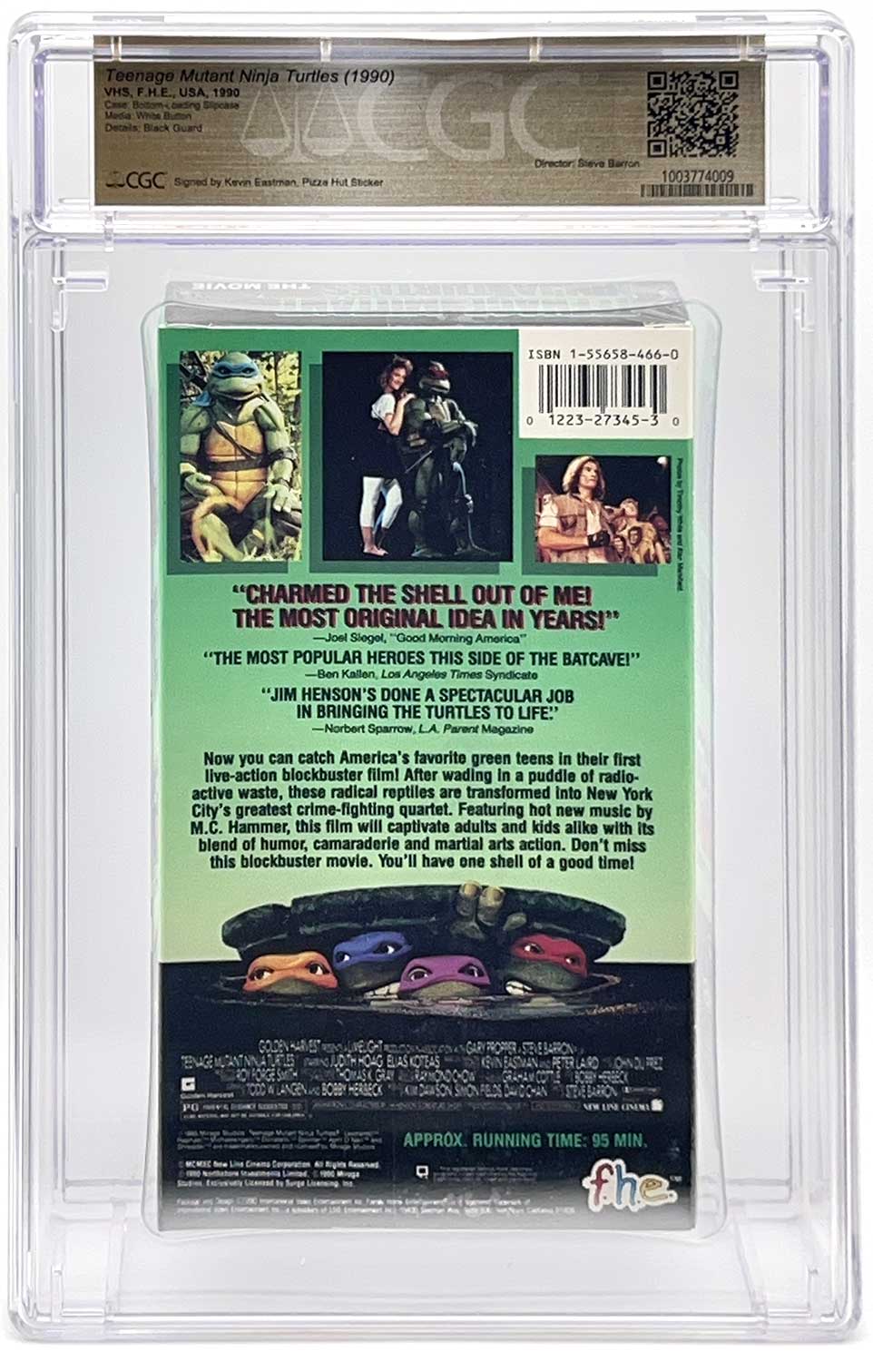 TMNT The Movie VHS 1990 CGC Pedigree Collection Grade 9.9 Signed - Image 2