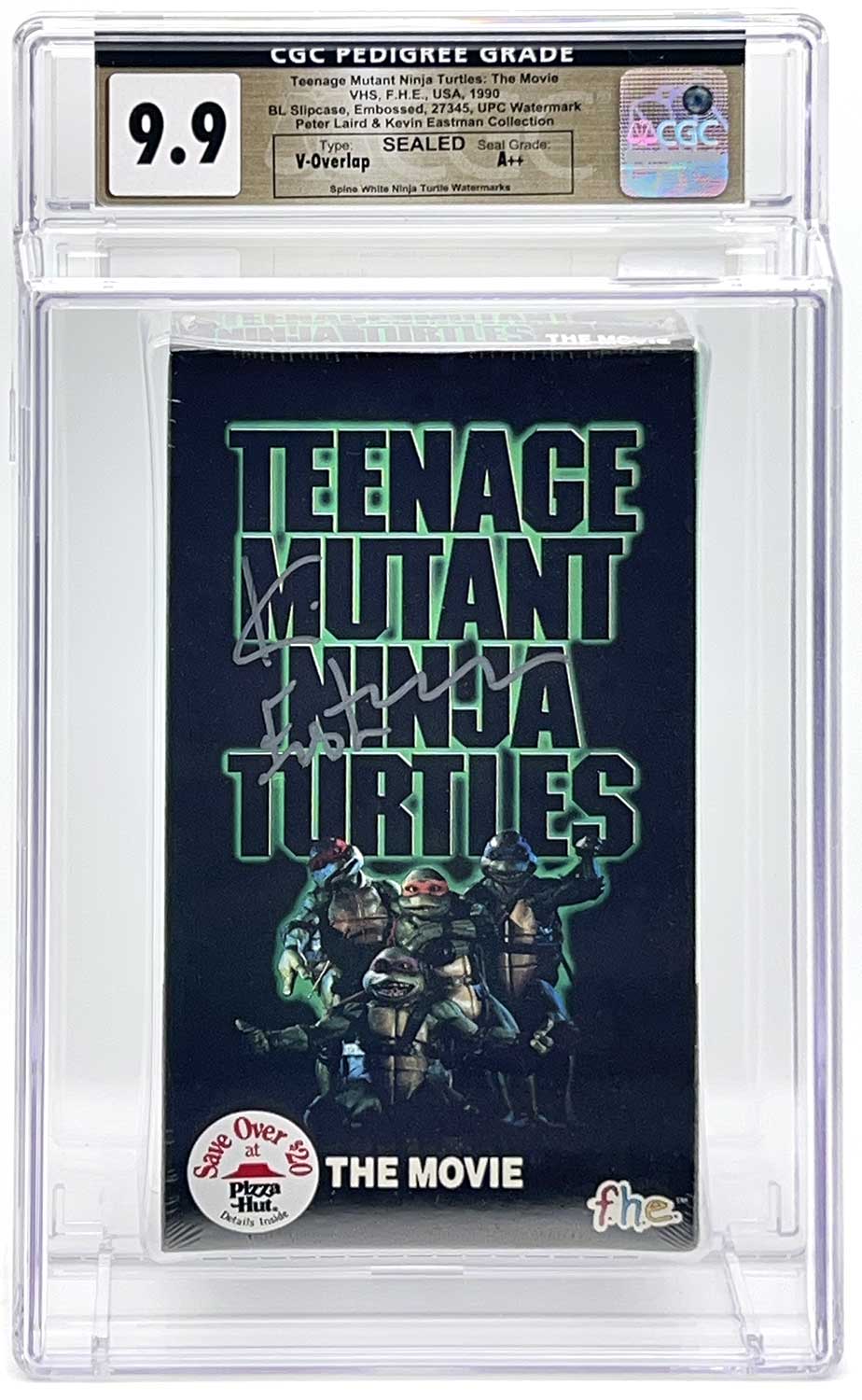 TMNT The Movie VHS 1990 CGC Pedigree Collection Grade 9.9 Signed