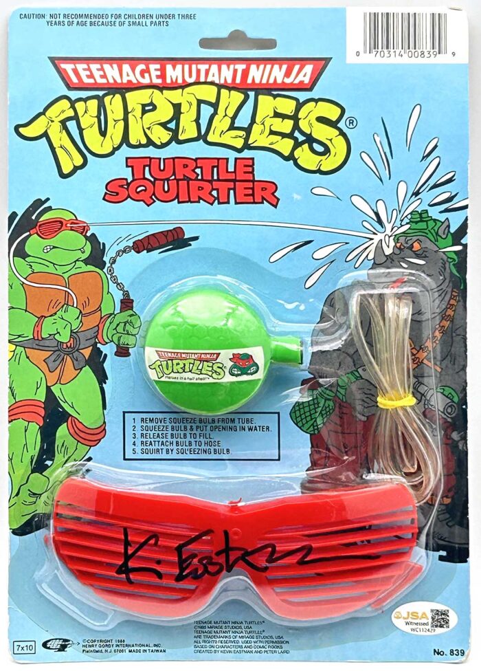 1988 TMNT Turtle Squirter Signed with JSA Witness Sticker